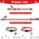 2 x 2pcs Christmas Cat Collar, Cat Collar with Bells Santa Claus and Snowflake Pendant Cat CollarBreakawayAdjustable Kitten Puppy Collarfor Pets Supplies