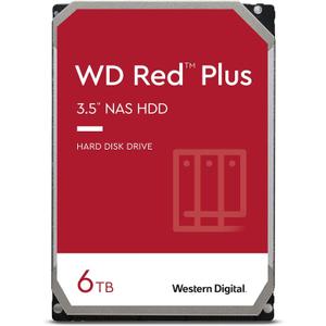 Western Digital 6TB WD Red Plus NAS Internal Hard Drive HDD - 5400 RPM, SATA 6 Gb/s, CMR, 64 MB Cache, 3.5" - WD60EFRX