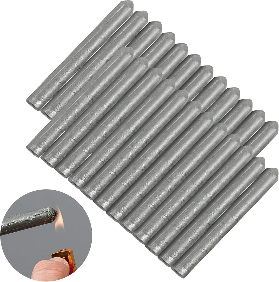 Tandefio 24 Pcs Low Temperature Universal Welding Rod Sticks Metal Melt Low Melt Solder Pipe Tools Electrode Aluminum Rod for Stainless Steel Iron, Beginner and Pro