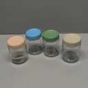 DRKIO 16 Oz Overnight Oats Containers with Lids - 4 Pack Glass Storage Jars with Airtight Lids Wide Mouth Mason Food Jars Great for Meal Prep Salad Chia Pudding Snacks Yogurt Sugar Spice Cereal