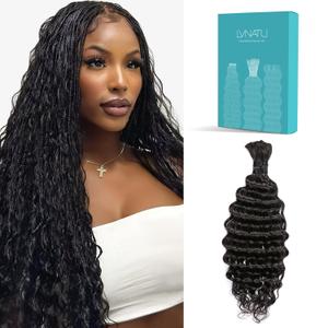 Boho Braids Human Hair Bulk 2 Bundles 100g 18 Inch Natural Black