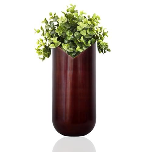 Farmhouse Metal Hanging Vase Set - Galvanized Wall Planter & Decorative Tin Sconce for Indoor or Outdoor Use - Hanging Vases for Flowers & Mounted Flower Holder Decor