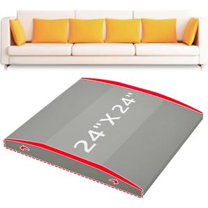 HAVARGO Couch Cushion Support High Density Foam 24X24X2.4 Inches Sofa Couch Supports for Sagging Cushions Light Grey 1Pc with Anti Slip Mesh Fabric