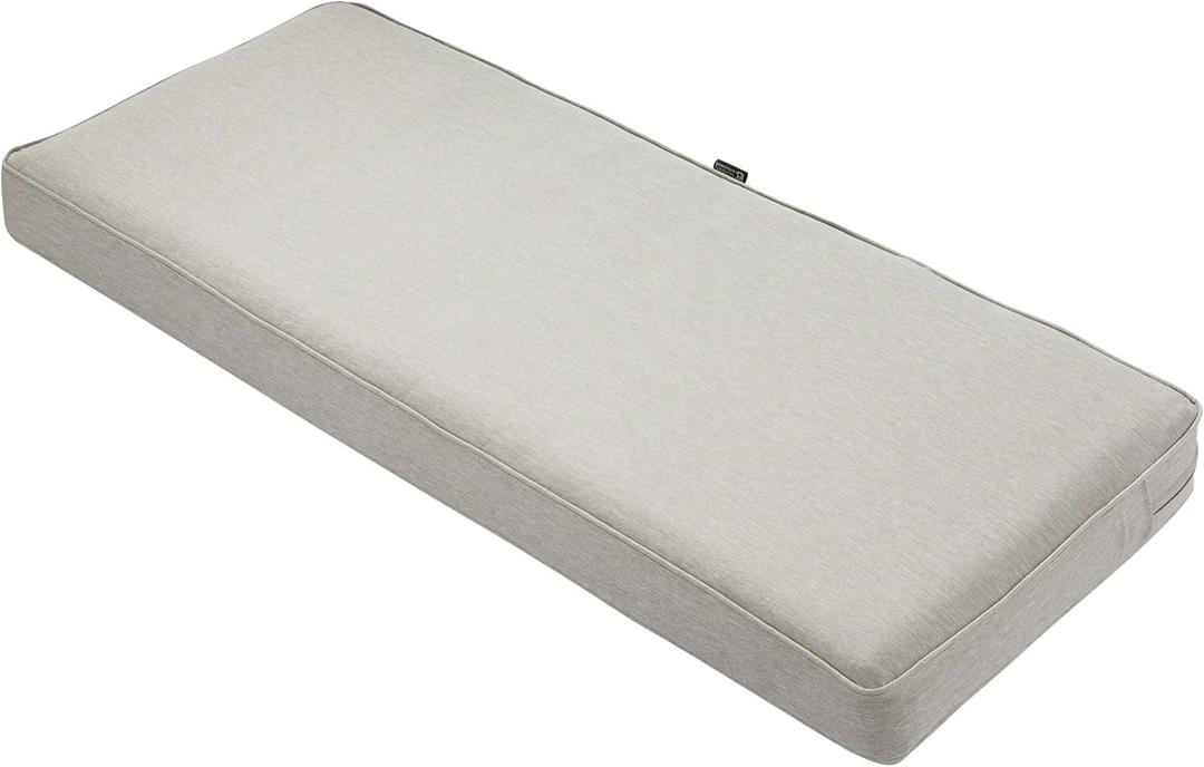 Classic Accessories 62-014-HGREY-EC Bench Cushion Combo, 42"W x 18"D x 3"Thick, Heather Grey