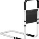 Hopelight Adjustable Bed Rail Support Handle with Storage Pouch, White and Black, Height Assist Safety Guard, Adjustable Bed Assist Rails for Seniors & Patients - Fits All Beds, Tool-Free Assembly