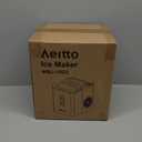 Aeitto Ice Makers Countertop, 9 Ice Cubes Release in 6 Mins, 26Lbs/24H, 2 Sizes of Bullet Ice Machine,Self-Cleaning Portable Ice Maker with Ice Scoop and Basket for Home Kitchen Office RV Bar, Black