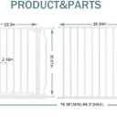 Extra Wide Baby Gates Large Long Dog Gates for the House Doorways Stairs Pressure Mount Dog Pet Gate Walk Through Metal Child Indoor Safety Gates (White, 76.38"-86.3"/194-219CM)