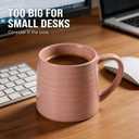 21 oz Heavyweight Ceramic Coffee Mug with Wide Base, Blush Pink Reactive Glaze Stoneware Mug, Prop 65 Compliant for Coffee, Tea, Latte, Self-Care & Home, Microwave & Dishwasher Safe