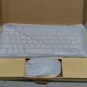 TECKNET Wireless Keyboard and Mouse Combo, Mini Cordless Computer Keyboard and Mouse Set 2.4GHz, Silent Adjustable 1600 DPI, Quiet Click, Lag-Free for Computer, Laptop, PC, Windows, Mac, Chrome OS (Blue & White)