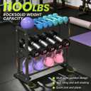 Eocnrhe Dumbbell Rack Stand Only, Weight Rack for Home Gym, 3-Tier Adjustable Dumbell Rack, Heavy-Duty Weight Stand for Dumbbells Kettlebells & Weight Plates(Rack Only)