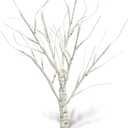 Lillian Vernon White Birch Light-Up Easter Tree - 15" Tabletop LED Twig Holiday Tree, Lights & Timer, Mini Ornament Centerpiece Décor for Home