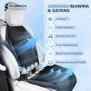 FLORICH Cooling Car Seat Covers with Blowing & Suction, 12V-24V Cooling Ventilated Car Seat Cushion with 8 Turbo Fans 3-Speed Adjustable Universal Fit for Car SUV Truck Van for Summer Driving