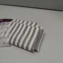 jinchan Tie Up Linen Textured Striped Tie Curtain for Kitchen Bathroom Rod Pocket Pinstripe Valance Window Treatments Ticking Stripe Pull Cord 1 Panel 18 Inch Charcoal Grey on Linen