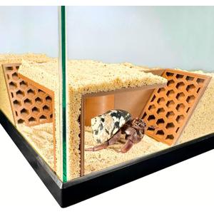 Hermit Crab Underground Tunnel Cave Corner | Hermit Crab Climbing Tank Decor Hide Hideout | Enrichment Habitat Hideaway Decoration Accessories Supplies Toys Ornaments (Earth Brown)