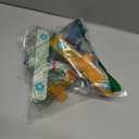 Biplane Decor Set: 3 Metal Airplane Models for Home & Office, White/Yellow/Blue, Rotating Propellers