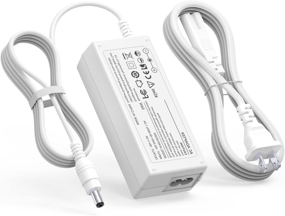 18V Power Cord Compatible with Cricut Explore Air 2, Maker, Cricut Expression 2, Cricut Create, Cricut Cake Mini, Explore, Explore Air, Explore One Power Supply Cord (White)