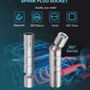 14mm Swivel Spark Plug Socket 3/8" Drive Enhanced Magnetic 12 Point 9/16" Thin Wall Socket Spark Plug Removal Tool Cr-v Steel