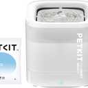 PETKIT New Cat Water Fountain with Wireless Pump, Ultra Quiet 65oz/1.85L Pet Water Fountain for Cats and Dogs Inside, Detachable Design Easy to Clean and Assemble, Filters Included