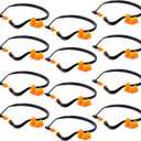 Sumind 24 Pieces Banded Ear Plugs Hearing Bands Banded Ear Band Plug Shooting Reusable Construction Protection Silicone Replacement Pods for Work Sleeping Concerts, Motor Sport Racing