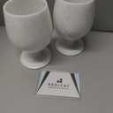 Radicaln Marble Glasses Set of 2 Handmade White 5" Inch Stem Drinking Glassware For Home Bar Decor, Ideal Glasses For Parties & Weddings