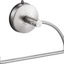 DGYB Suction Cup Hand Towel Ring Brushed Nickel Hand Towel Holder for Bathroom Wall SUS 304 Stainless Steel Kitchen Towel Hanger (Style #02)