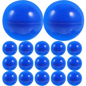 Wakauto 50pcs Raffle Bingo Balls, 4cm Plastic Hollow Lotto Balls Round Vending Machine Capsules Drawing Balls Game Props for Kids Prizes Party (Blue)
