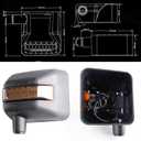 LED Side Mirror with Amber Sequential Turn Signal Lights and White Daytime Running Lights Fit for Jeep Wrangler JK JKU 2007-2018 (1 Pair)
