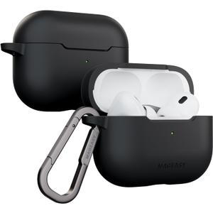 MAGEASY Designed for AirPods Pro 2 Case - Shockproof Protective Case for AirPods Pro & Pro 2, Stain-Resistant, Smooth & Skin-Friendly, Support Wireless Charging - Skin (Black)