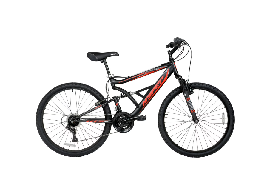 Hyper Bicycles 26" Shocker Mountain Bike, Adult Ages 14+, Black/Red