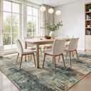 Lofus 8x10 Area Rug for Living Room, Coffee Green Abstract Large Rugs with Non-Slip Backing, Neutral Modern Washable Carpet for Bedroom Dining Room Home Office Nursery Indoor