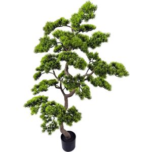 5ft Artificial Bonsai Tree - Large Faux Plants Indoor with Ceramic Pot, Realistic Fake Plants Decor for Home Office, Living Room, Farmhouse Zen Decor