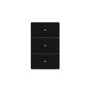 Smart Light Switch Need Neutral Wire,FCC Certified,2.4GHz WiFi Push Button Switch Compatible with Alexa,APP Control Compatible with Tuya/Smart Life,Black 3 Gang