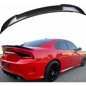 Dodge Charger Spoiler Rear Trunk Spoiler Compatible with 2015-2023 Charger RT SXT SRT SE, Hellcat Style Carbon Fiber Style Rear Spoiler Wing