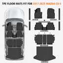 Floor Mats Cargo Liner with Backrest Mat for Mazda CX-5 2017-2025