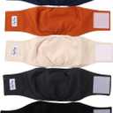 JoyDaog Reusable Dog Belly Bands for Male Dogs Diapers,5 Pack Premium Washable Dog Diapers Male Doggie Nappies Wrap,L
