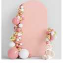Wokceer 6.6FT Wedding Arch Cover Spandex Fitted Wedding Arch Stand Covers Round Top Chiara Arch Backdrop Cover for Birthday Party Ceremony Banquet Decoration