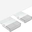 Slide and Stash Under Desk Drawers Office Organizer 2-Pack Small and Medium Office Organization Drawer Slides Include Adhesive Tape Easy DIY Installation for Desk Organization, Cupboard, Wardrobe