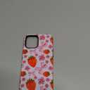 Compatible with iPhone 12 Pro Max Case - Hybrid Heavy Duty 2 in 1 Full Body Rugged Shockproof Protection Glossy Case for iPhone 12 Pro Max - Coquette Strawberry Cute