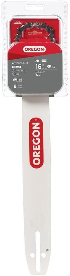 Oregon 100457 16-Inch Bar & 91VG Chainsaw Blade Combination, Fits McCulloch, Craftsman, Gray