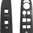 Driver & Passenger Side Door Window Switch Bezel for 2002-2010 Dodge Ram 1500 2500 3500 - Front Right & Left Window Control Switch Panel Bezel Button Border Trim, Black