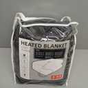 LaffyLo Electric Heated Blanket Full Size 72"84", Breathable & Luxurious Flannel, Soft Warm Gift with Over-Heat Protection, 4 Heating Levels & 10 H Auto Shut Off, Machine Washable, Dark Grey