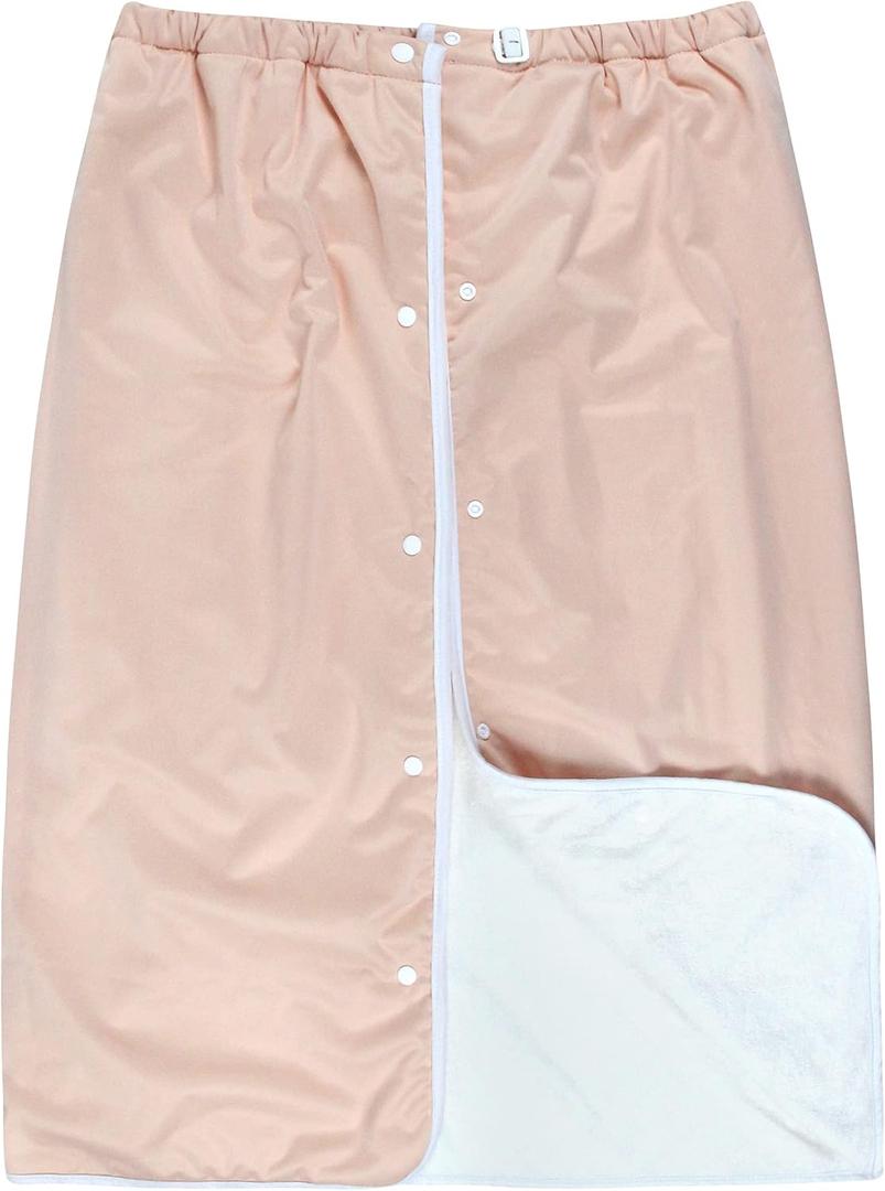 Large Bamboo Wearable Incontinence Bed Pads Washable - Adult Diaper Skirt for Highly Absorbency - Washable Bed Mats for Bedwetting - Reusable Incontinence Bed Mattress Mats for Adults, Dog, Kids
(Pink)