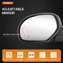 Towing Mirrors Rear View Mirrors fit for 2007-2013 Chevy Avalanche Silverado Suburban GMC Sierra 1500 1500 2500 3500 Tahoe Yukon XL 1500 2500 Power Heated Side Mirror, W/ Arrow Light