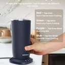 SIMPLETASTE Milk Frother, 4-in-1 Electric Milk Frother and Steamer, Automatic Warm and Cold Foam Maker and Milk Warmer for Latte, Cappuccinos, Dark Blue (Medium)