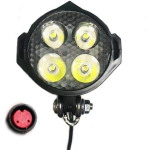 Ebike Headlight 36V-48V Super Bright LED Light for Electric Bike Scooter Mountain Bike Light for Night Riding Waterproof (2-Pin Female)