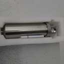 Amwater NSF/ ANSI 42 Stainless Steel Whole House Water Filter Housing, 10" x 2.5" Sediment Water Filter System for Heavy Duty, Well & City Water, 1" NPT Port, Drain Valve Style C