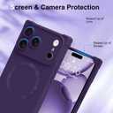 OOK Magnetic Case for iPhone 17 Pro Max 6.9 Inch [Wireless Charging Compatible] Soft TPU Solid Phone Cover Anti-Scratch Shockproof Protection Slim Case for Women Men - Purple