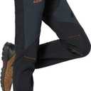 Rdruko Women's Snow Pants Waterproof Insulated Fleece Thermal Ski Hiking Snowboard Pants (Large, Black)