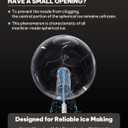 Silonn 2.4″ Sphere Ice Maker Countertop, Clear Ice Ball Maker Machine with Crystal Sphere & Rapid Sphere Technology, 3 pcs in 40 Mins, 100 pcs/Day, Self-Cleaning Ice Maker Ideal for Whiskey,Rock Black, Sphere Ice-100 pcs/Day 