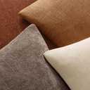 MIULEE Pack of 2 Decorative Throw Pillow Covers Soft Chenille Throw Pillows Solid Textured Euro Cushion Covers for Couch Sofa Bedroom Living Room 24x24 Inch, Brown